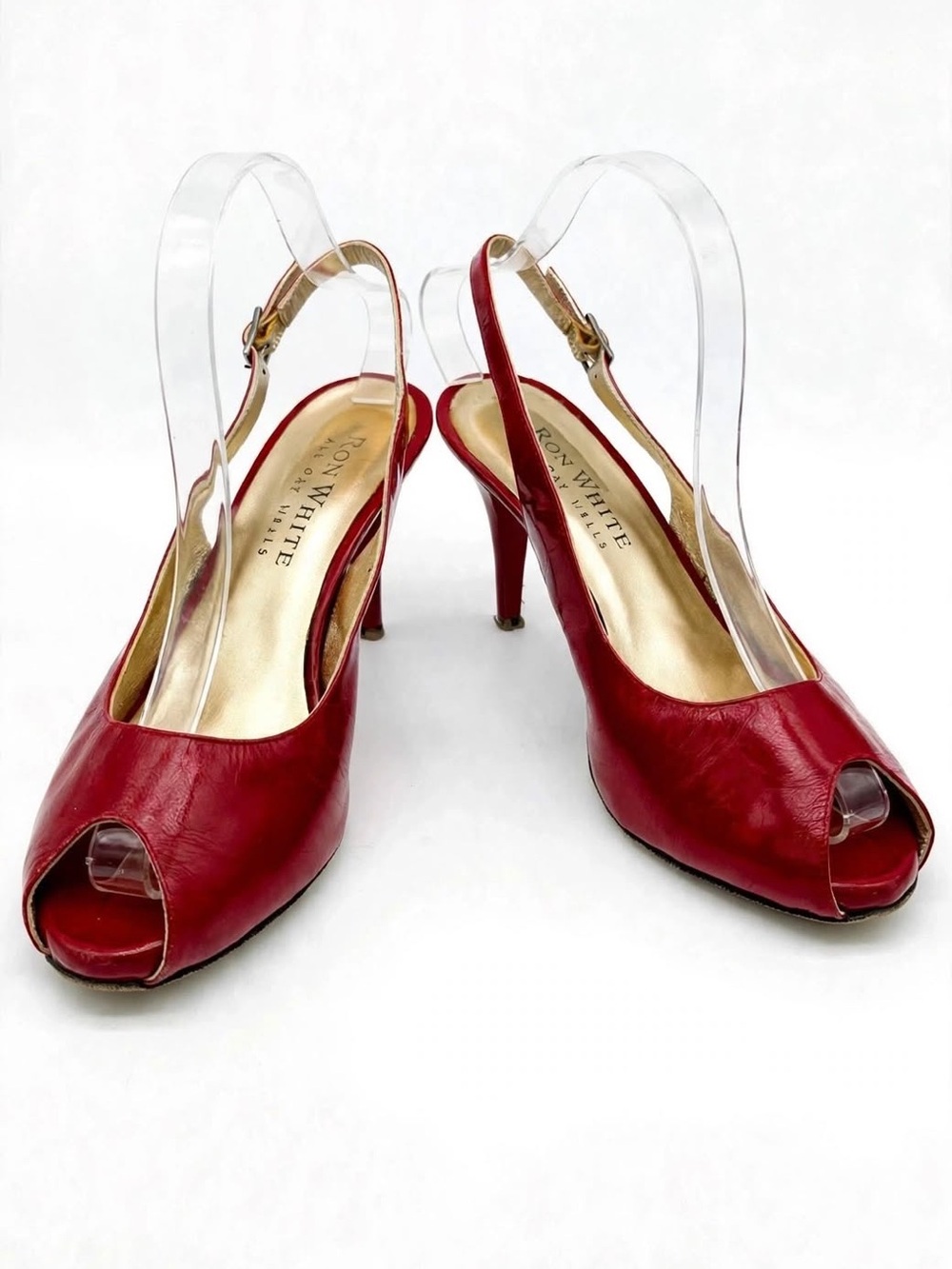 Ron White Red Peep-Toe All Day Heels